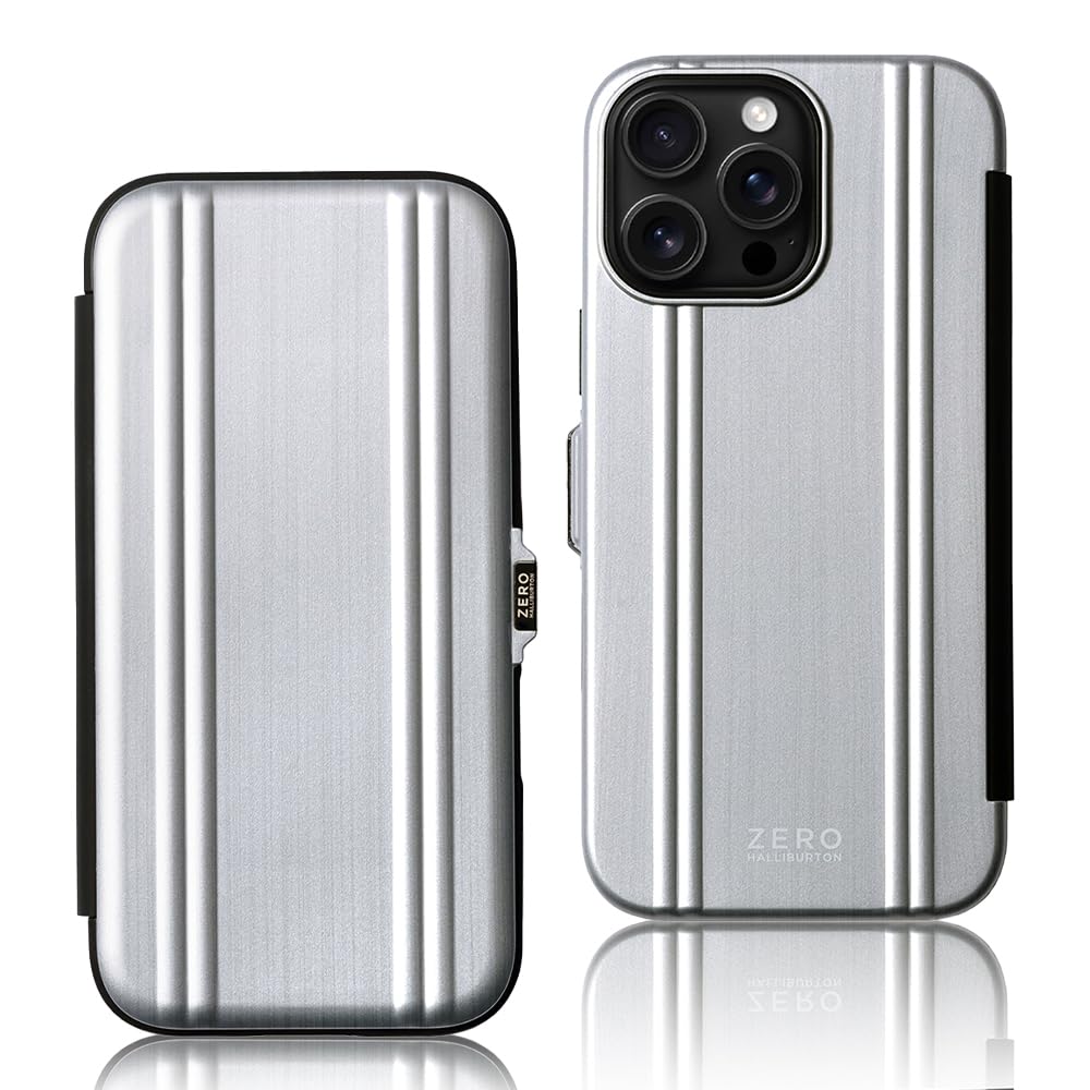 ZERO HALLIBURTON iPhone16用ケース シルバー　希少品 おしゃれな大人のiPhoneケース】新作iPhone16シリーズに対応